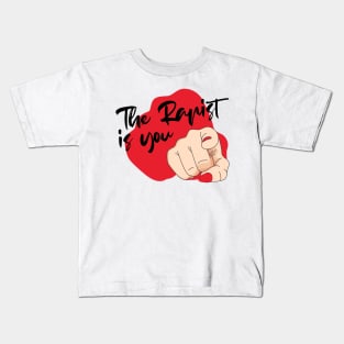 The rapist is you in Frensh feminist protest Chile Kids T-Shirt